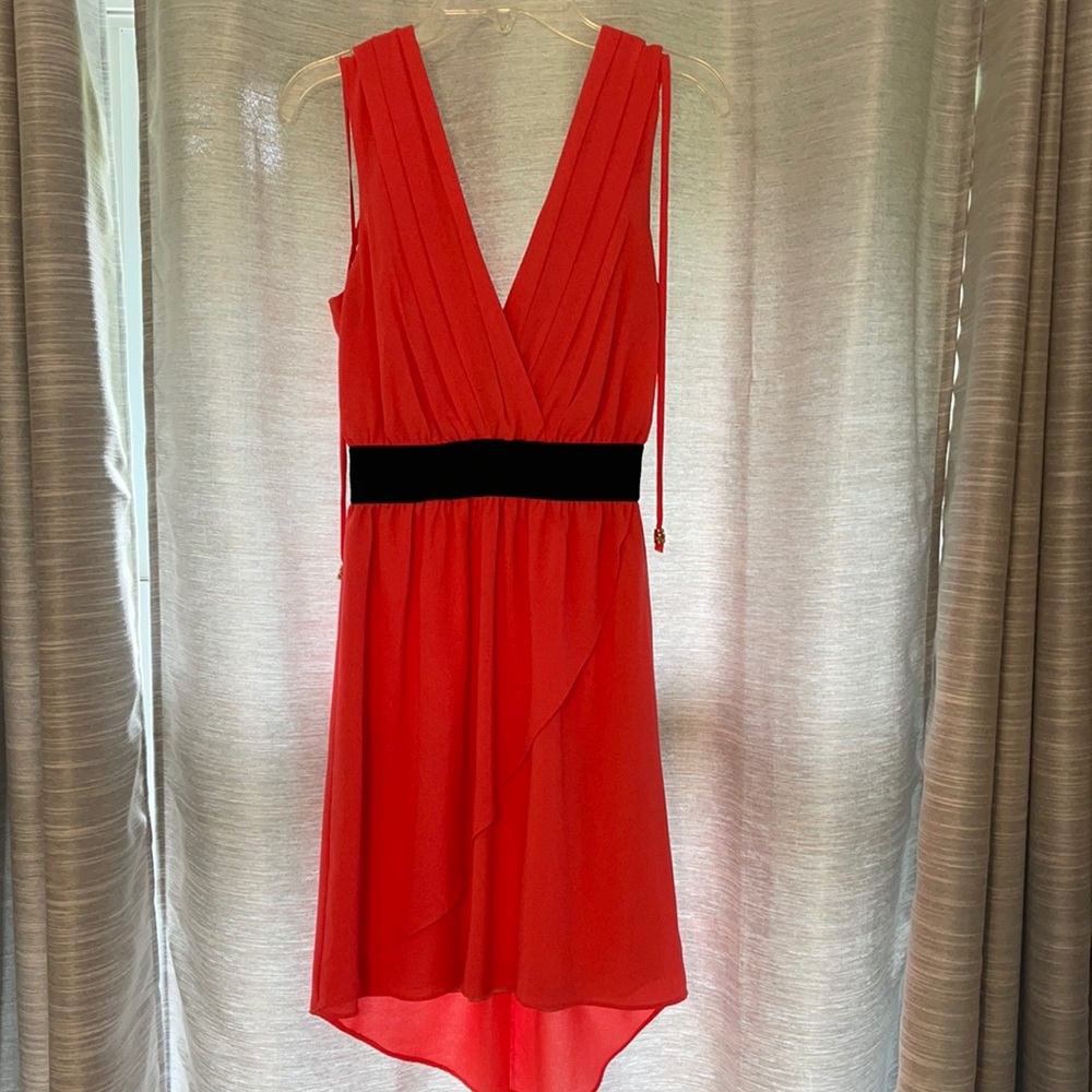 Pink V neck dress